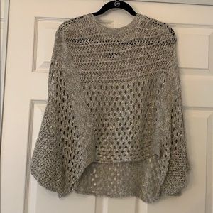 Gray bat wing sweater